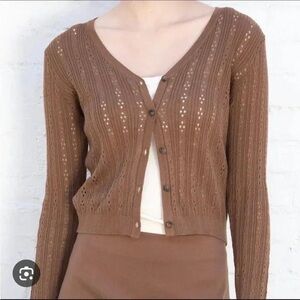 Brandy Melville Shannon Eyelet Cardigan